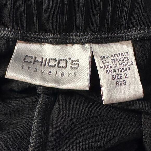 Chico’s Travelers SZ 2 (Large) Pants Liquid Knit Stretch Straight Leg Hi-Rise - Picture 6 of 7